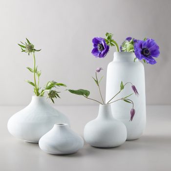 Color Swirl Vase, Gray