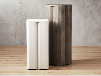 Hex Cement Pedestal Tables